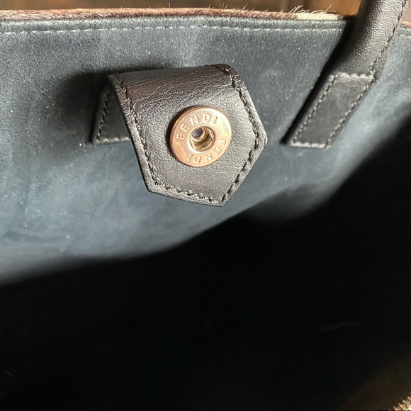 Fendi crossbody Fur 2Jour 2Way Handbag purse cow - Picture 8 of 15